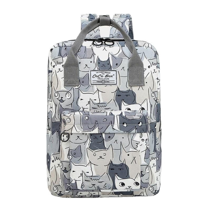 women waterproof large capacity print casual backpack pocket Image 1