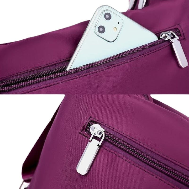 Women Waterproof Multi-Carry Multi-pocket Solid Crossbody Bag Backpack Image 3