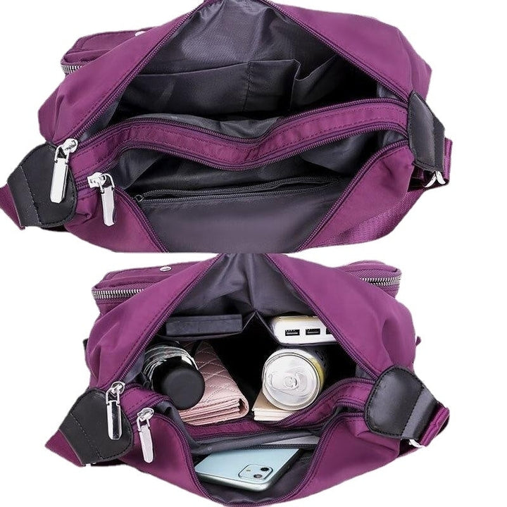 Women Waterproof Multi-Carry Multi-pocket Solid Crossbody Bag Backpack Image 4