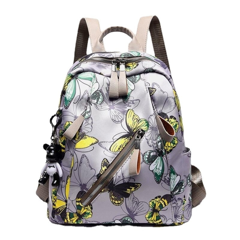 Women Waterproof Multi-carry Butterfly Pattern Casual Outdoor Backpack Image 9
