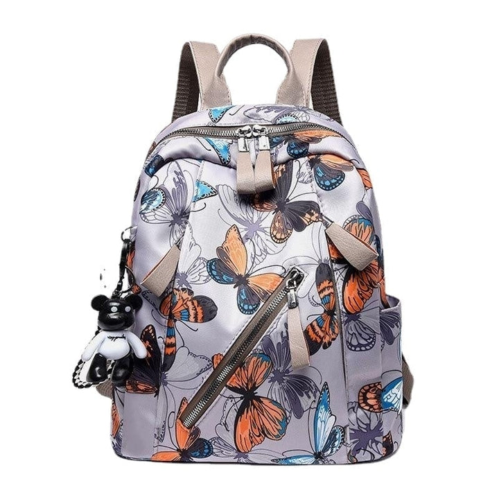 Women Waterproof Multi-carry Butterfly Pattern Casual Outdoor Backpack Image 1