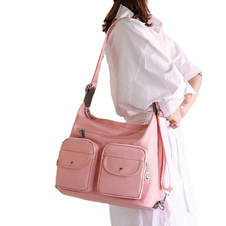 Women Waterproof Multi-Carry Multi-pocket Solid Crossbody Bag Backpack Image 8