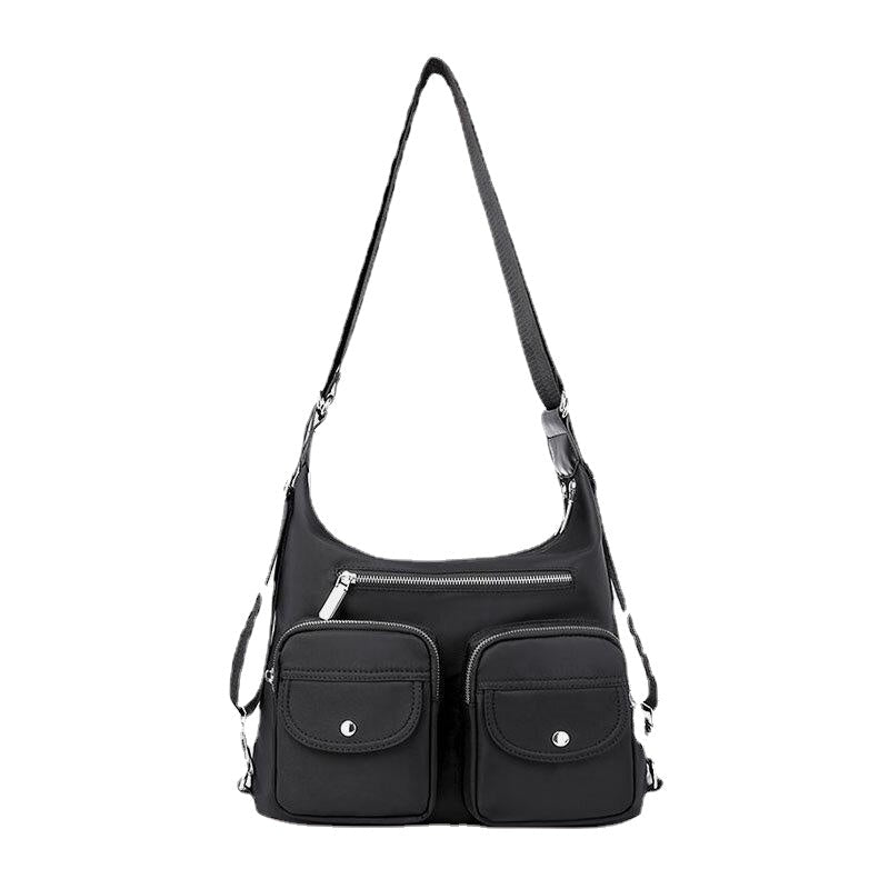 Women Waterproof Multi-Carry Multi-pocket Solid Crossbody Bag Backpack Image 11