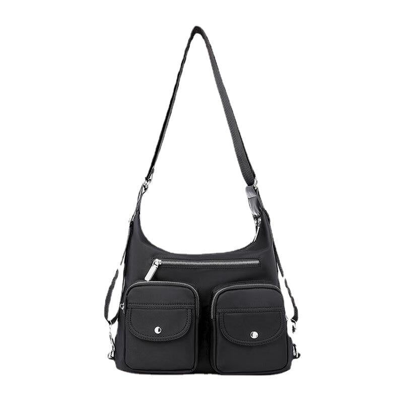 Women Waterproof Multi-Carry Multi-pocket Solid Crossbody Bag Backpack Image 1