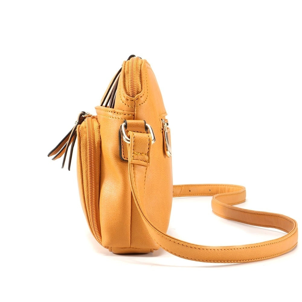 Women Solid Multi-pockets Casual Faux Leather Crossbody Shoulder Bag Handbag Image 7