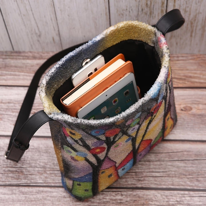 Women Special Colorful DIY Lamb Hair Bag Crossbody Bag For Daily Outdoor- PPT DTTT Image 4