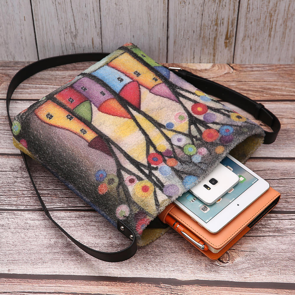 Women Special Colorful DIY Lamb Hair Bag Crossbody Bag For Daily Outdoor- PPT DTTT Image 6