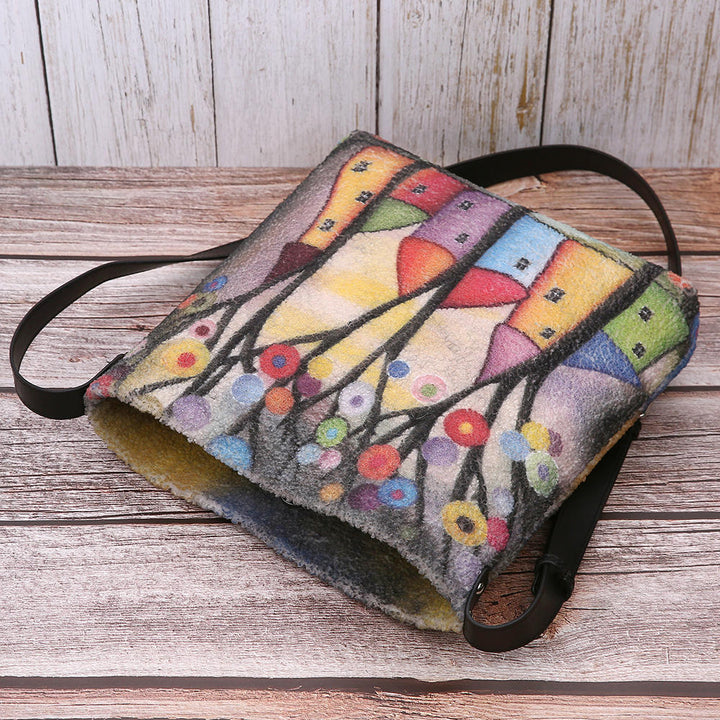 Women Special Colorful DIY Lamb Hair Bag Crossbody Bag For Daily Outdoor- PPT DTTT Image 8