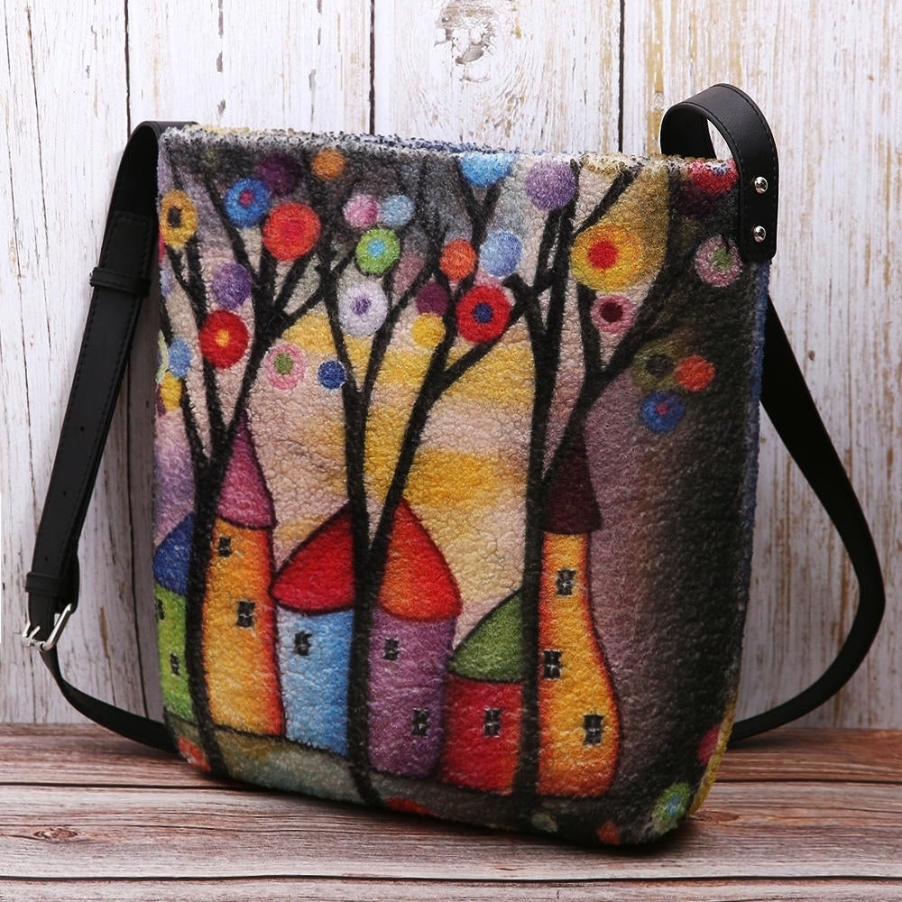 Women Special Colorful DIY Lamb Hair Bag Crossbody Bag For Daily Outdoor- PPT DTTT Image 9