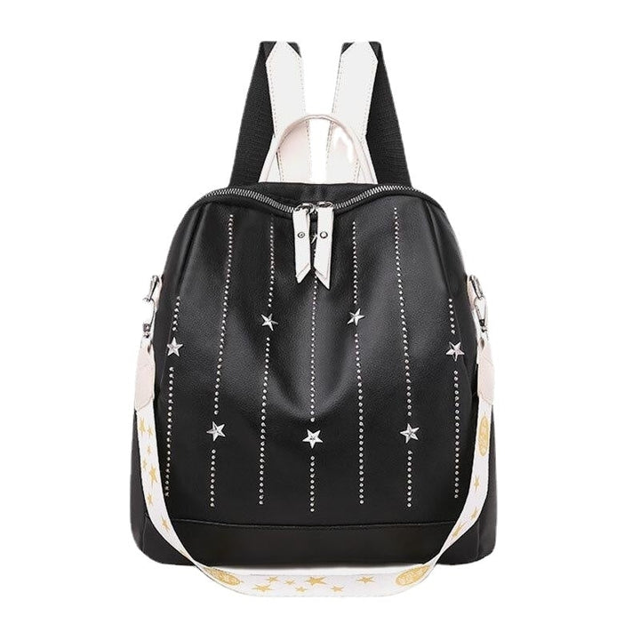 Women Star Rivet Waterproof Multi-carry Handbag Shoulder Bag Backpack Image 11