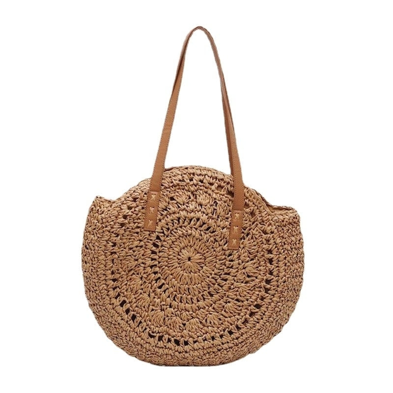 women summer beach large capacity straw woven handbag tote bag Image 1