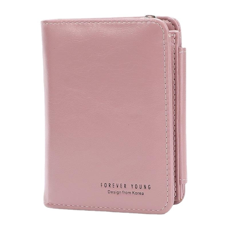 Women Trifold Short Multifunction Wallets PU Leather 13 Card Slot Coin Purse Money Clip Image 1