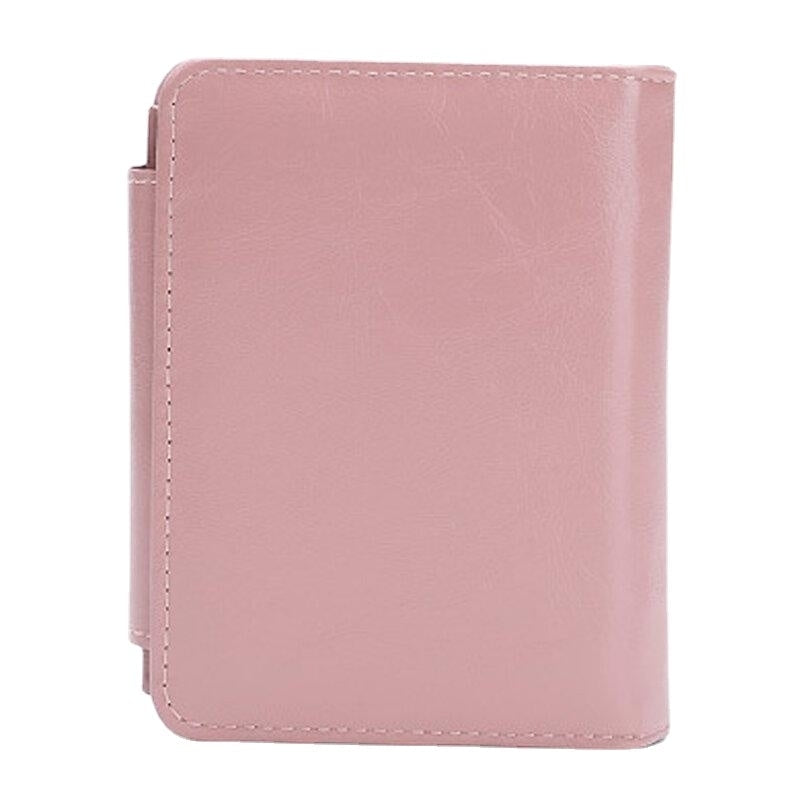 Women Trifold Short Multifunction Wallets PU Leather 13 Card Slot Coin Purse Money Clip Image 2