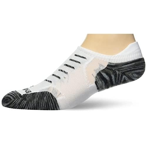 Thorlos Techfit Light Cushion No Show Tab Socks White Grey Rocket Grip 111 Image 4