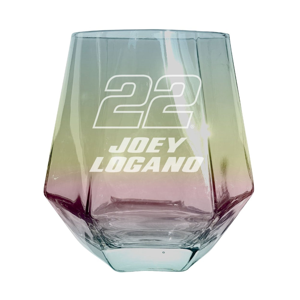 22 Joey Logano Officially Licensed 10 oz Engraved Diamond Wine Glass Image 2