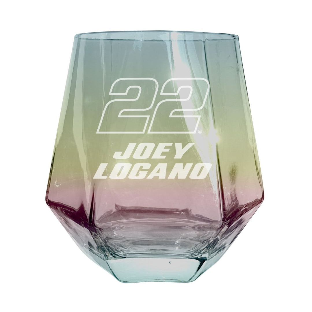 22 Joey Logano Officially Licensed 10 oz Engraved Diamond Wine Glass Image 1