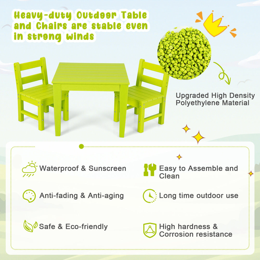 Kids Square Table Indoor Outdoor Heavy-Duty All-Weather Activity Play Table Image 3