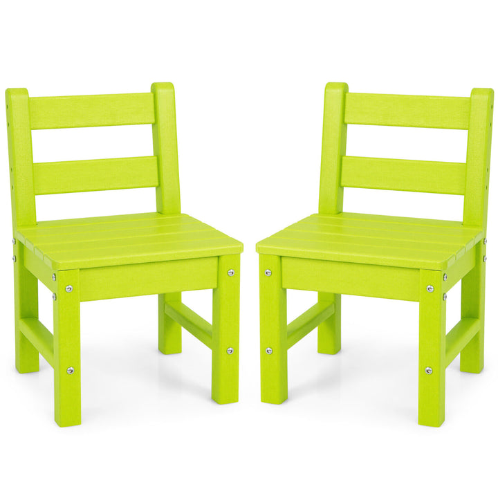 2 PCS Kids Chairs Indoor Outdoor Heavy-Duty All-Weather Children Learning Chair Image 4