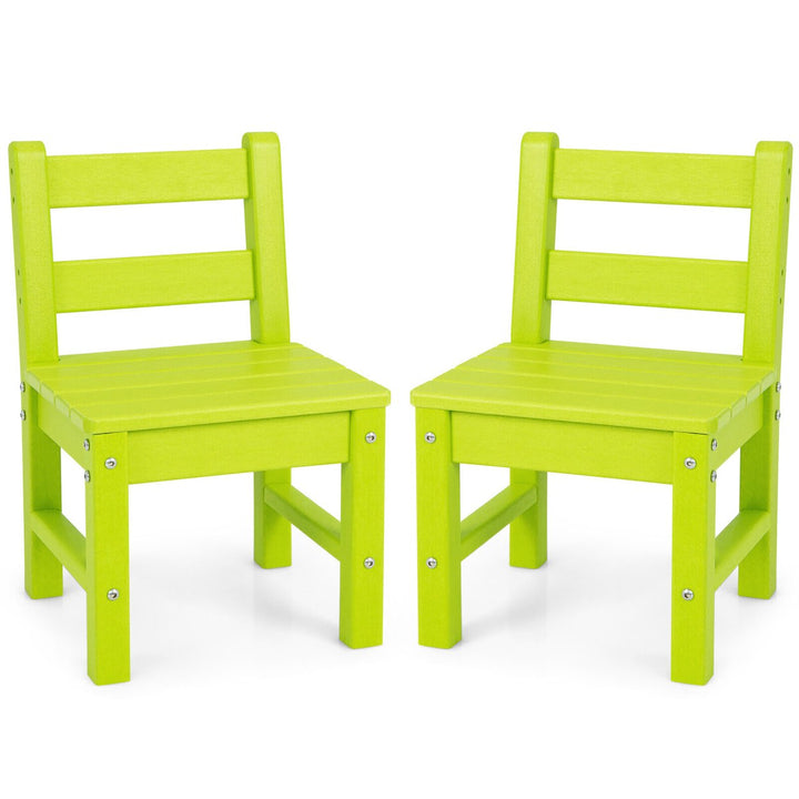 2 PCS Kids Chairs Indoor Outdoor Heavy-Duty All-Weather Children Learning Chair Image 1