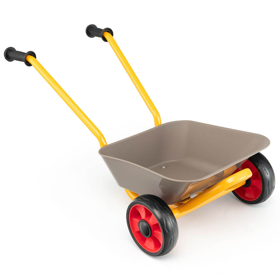 Kids Wheelbarrow Outdoor Children Metal Toy w/ Non-Slip Handle Image 1