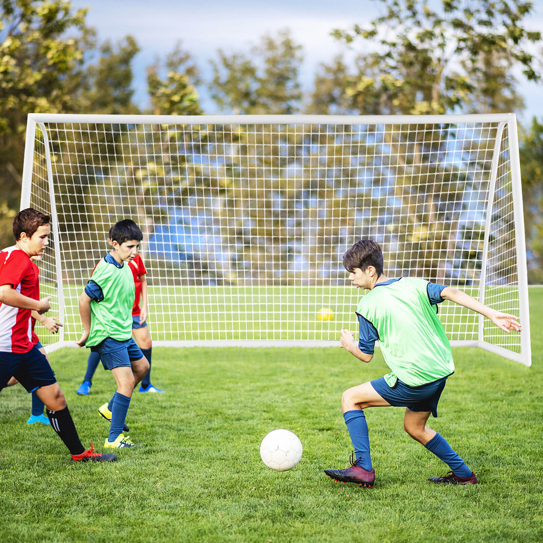 12 x 6FT All-Weather Soccer Goal w/Strong UPVC Frame Kids Adults Soccer Practice Image 9