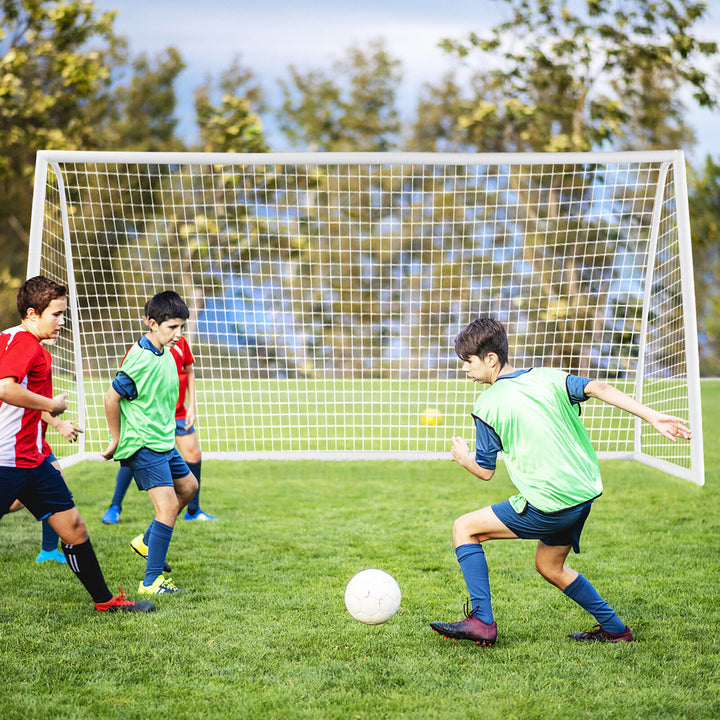 12 x 6FT All-Weather Soccer Goal w/Strong UPVC Frame Kids Adults Soccer Practice Image 9