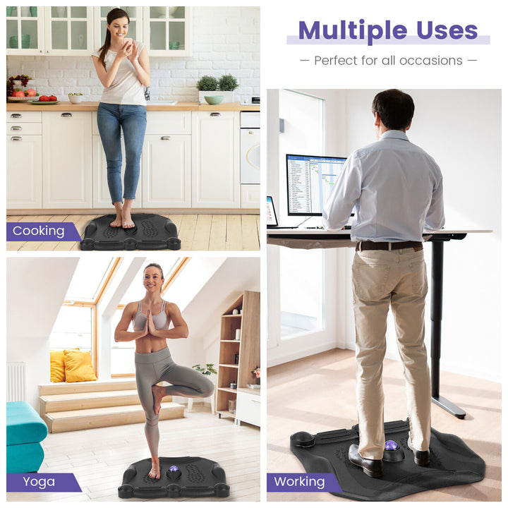 Anti Fatigue Standing Desk Mat w/ Massage Roller Ball Foot Massage Points Office Image 6