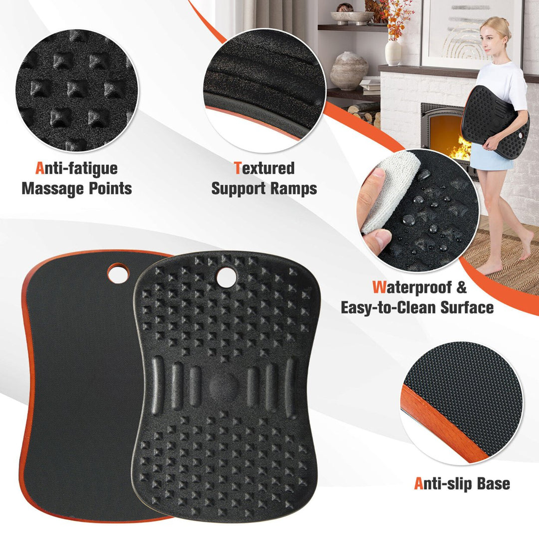 Anti Fatigue Wobble Balance Board Mat w/ Massage Points for Standing Desk Workout Image 2