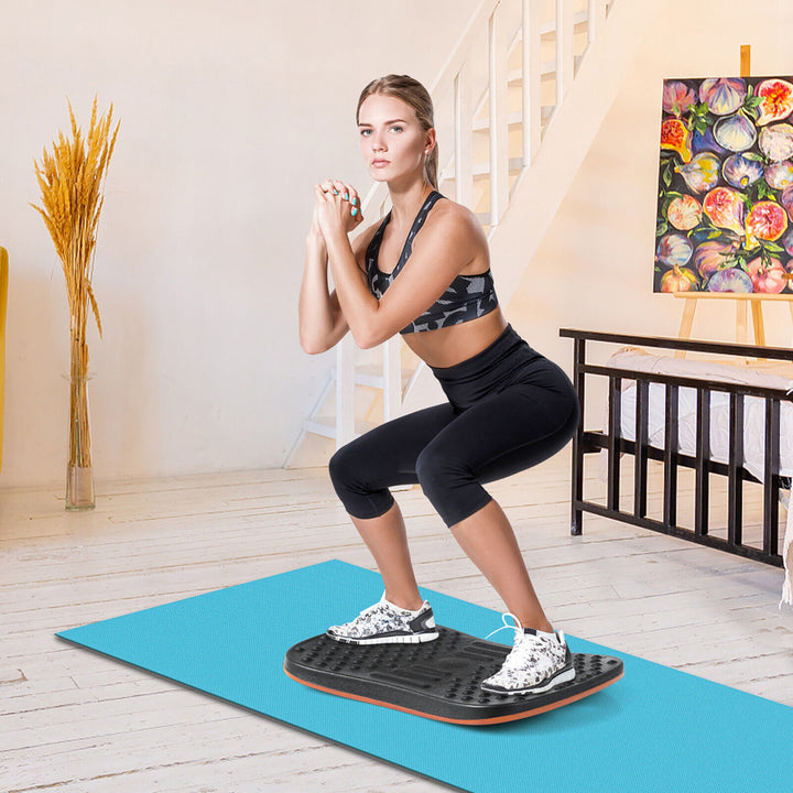 Anti Fatigue Wobble Balance Board Mat w/ Massage Points for Standing Desk Workout Image 9