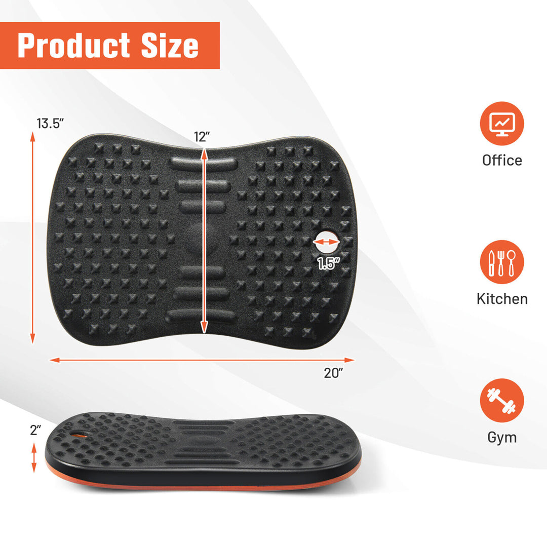 Anti Fatigue Wobble Balance Board Mat w/ Massage Points for Standing Desk Workout Image 10