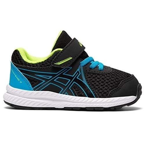 ASICS Toddlers Contend 7 Running Shoes Black/Digital Aqua - 1014A193-007 M US BLACK/DIGITAL AQUA Image 1