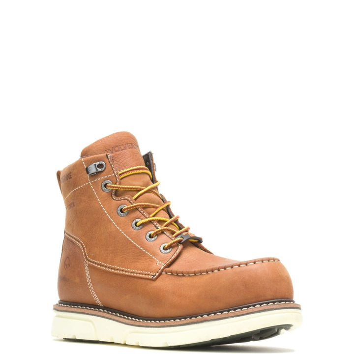 WOLVERINE Mens I-90 6" DuraShocks Moc Toe Soft Toe Work Boot Tan - W200051 varies TAN Image 2