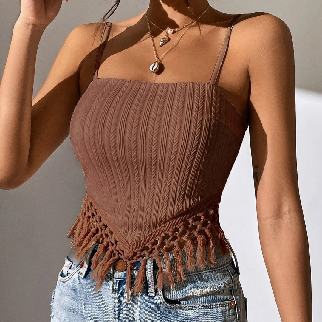 Fringe Trim Cami Top Image 8