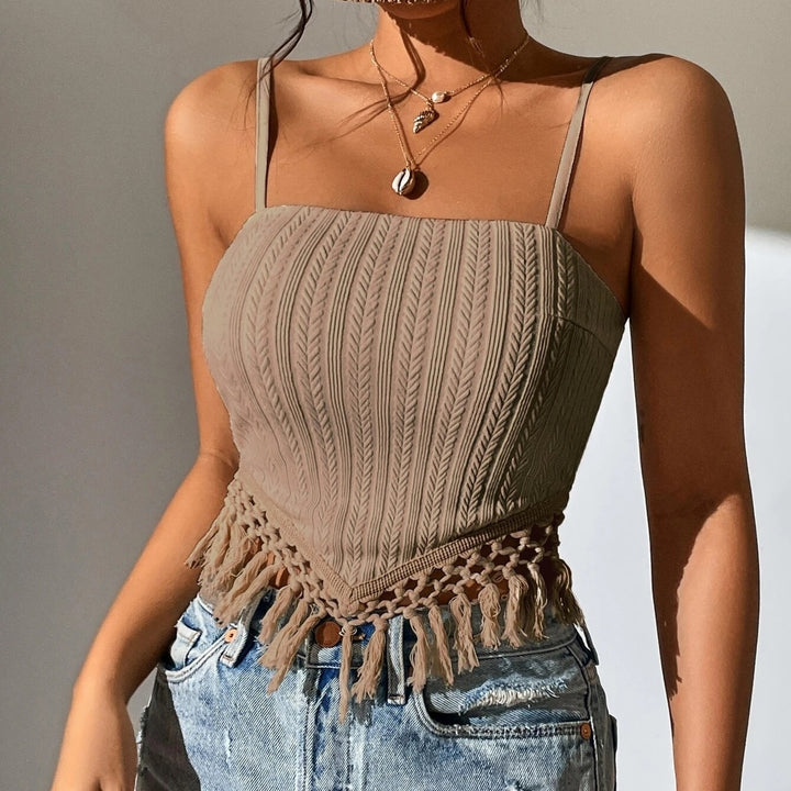 Fringe Trim Cami Top Image 9