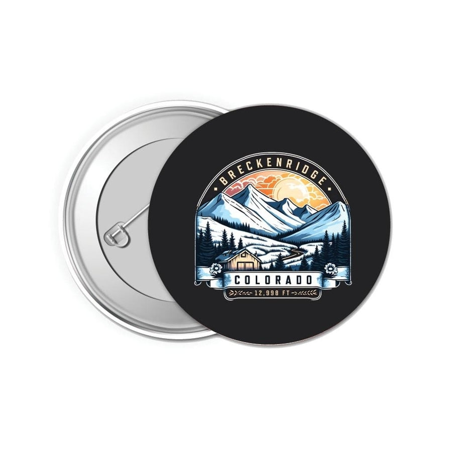 Breckenridge Colorado Souvenir Button Pin 4 Pack Image 1