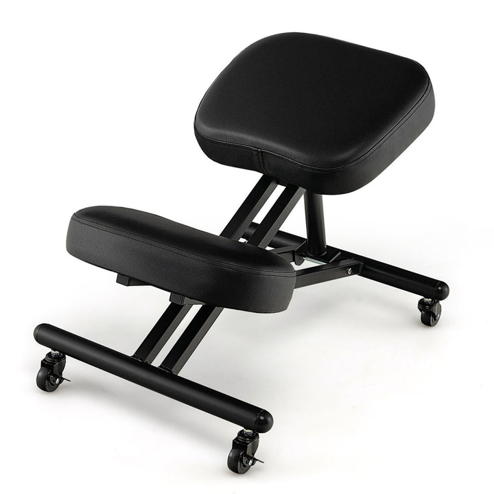 Mobile Ergonomic Kneeling Chair Adjustable Stool Memory Foam Angled Seat Image 1