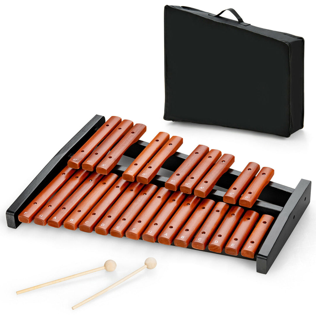 25 Note Xylophone Wooden Percussion Educational Instrument w/ 2 Mallets Image 1