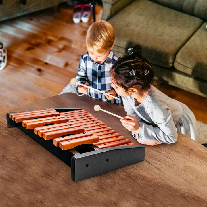 25 Note Xylophone Wooden Percussion Educational Instrument w/ 2 Mallets Image 3