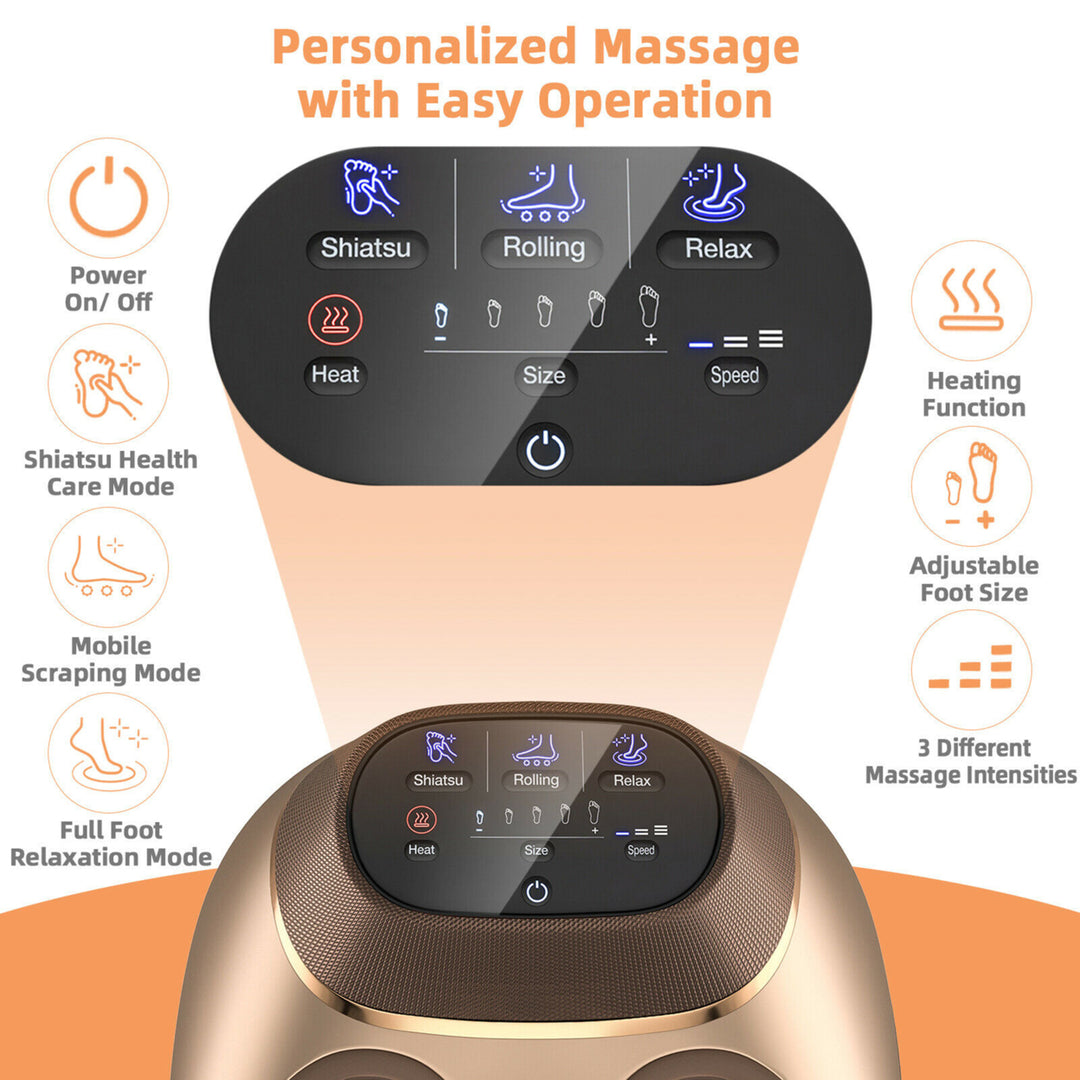 Shiatsu Foot Massager Massage Machine Kneading Rolling Air Compression for Foot Image 7