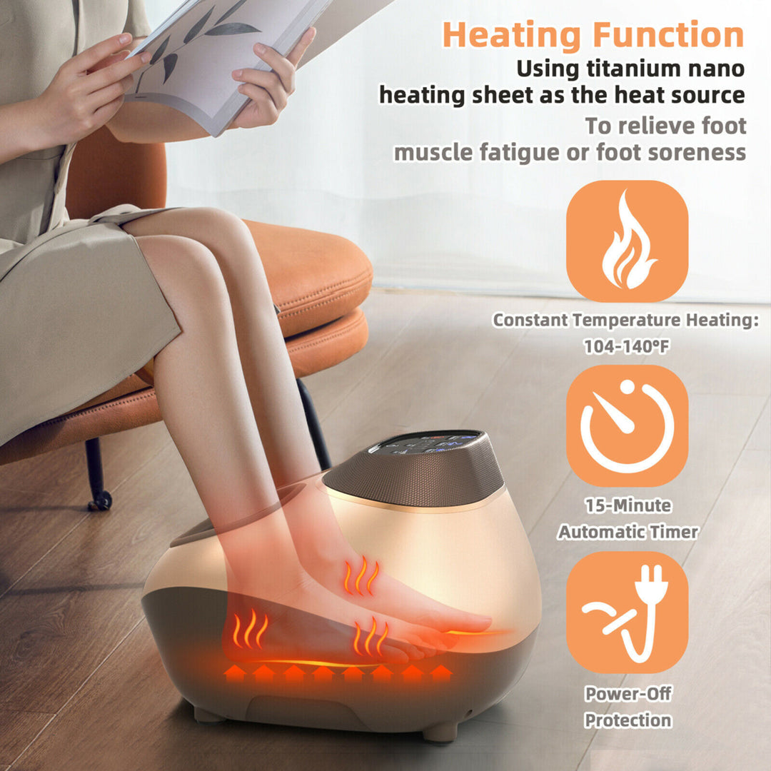 Shiatsu Foot Massager Massage Machine Kneading Rolling Air Compression for Foot Image 9