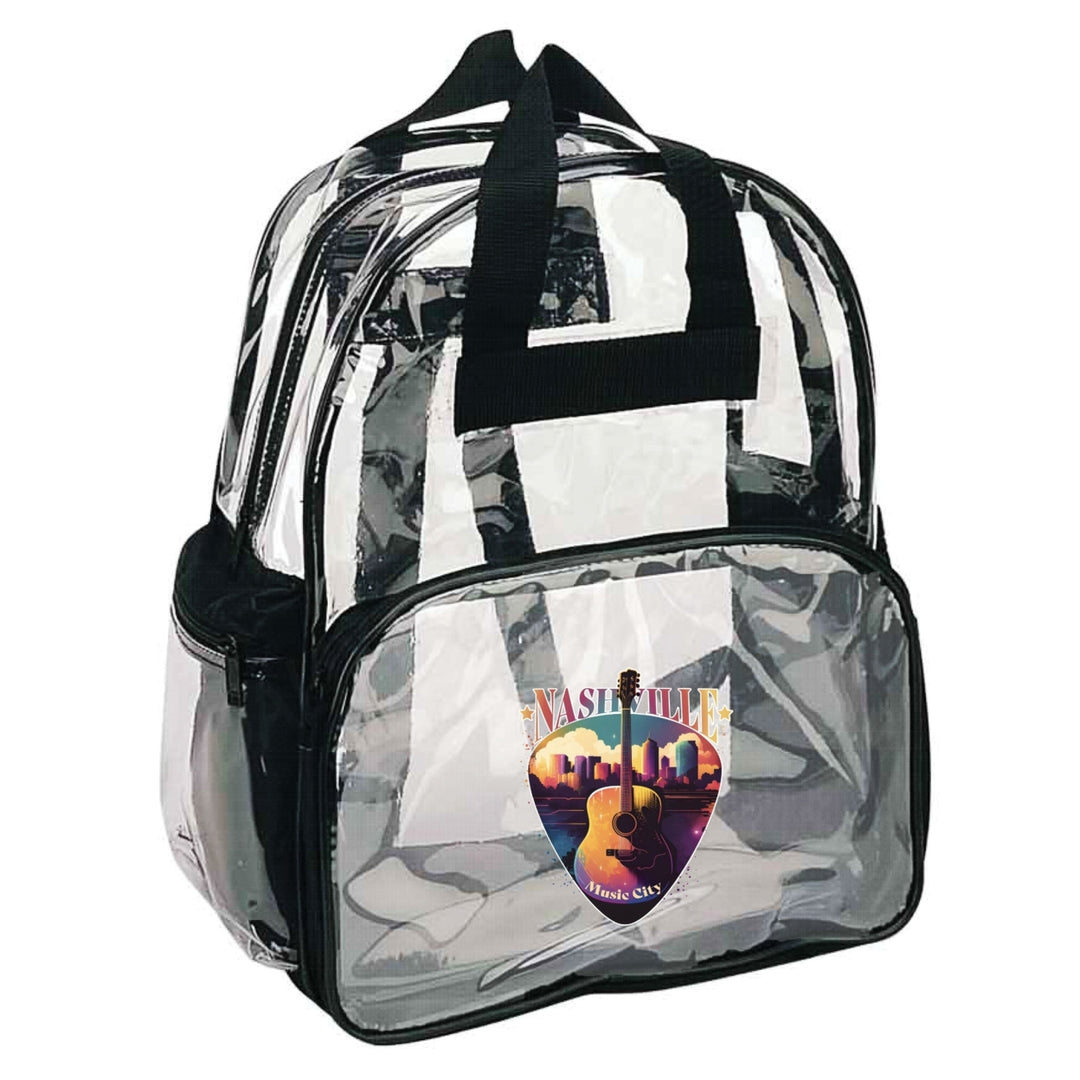 Nashville Tennessee Music City Souvenir Clear View Backpack Image 1