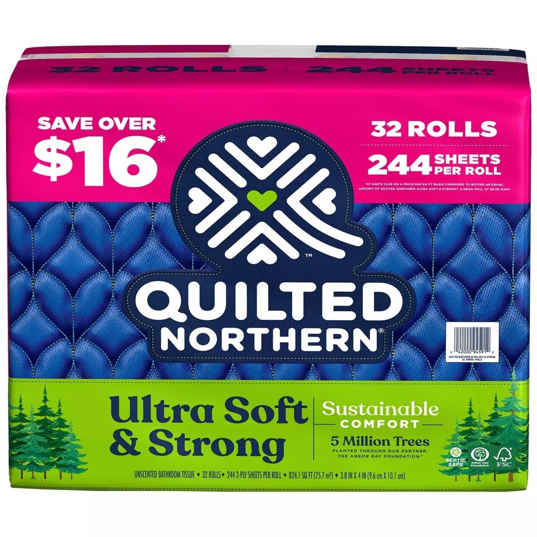 Quilted Northern Ultra Soft and Strong Toilet Paper (244 Sheets/Roll 32 Rolls) Image 1