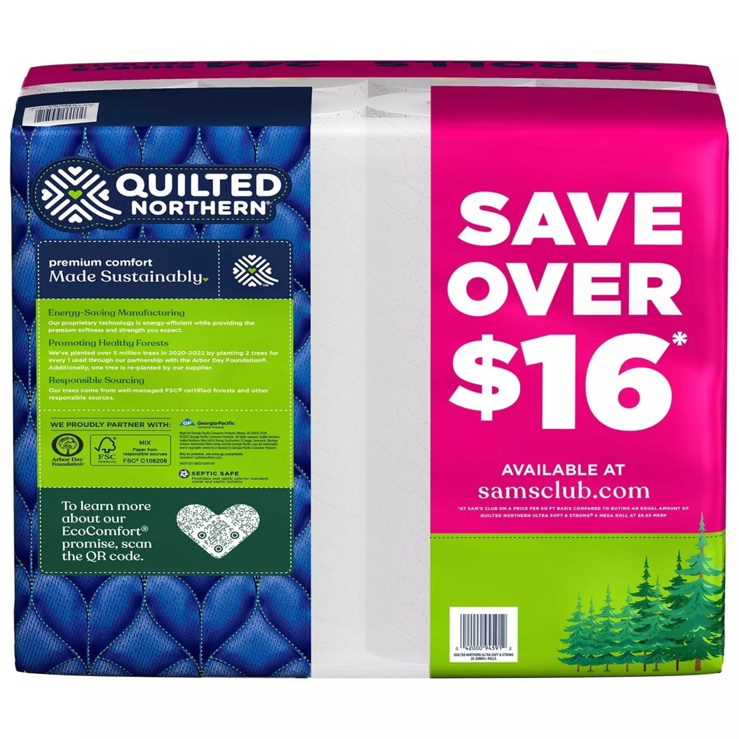 Quilted Northern Ultra Soft and Strong Toilet Paper (244 Sheets/Roll 32 Rolls) Image 3