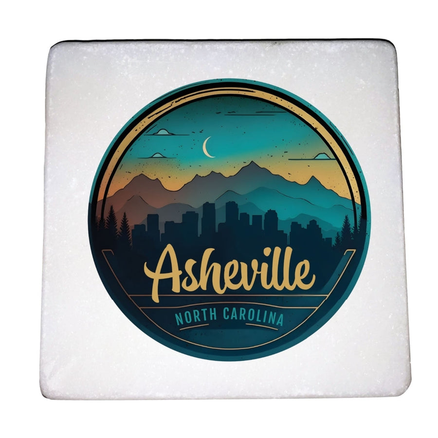 Asheville North Carolina Souvenir 4x4-Inch Coaster Marble Image 1
