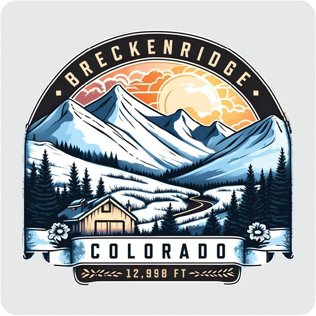 Breckenridge Colorado Souvenir 4x4-Inch Coaster Acrylic Image 1