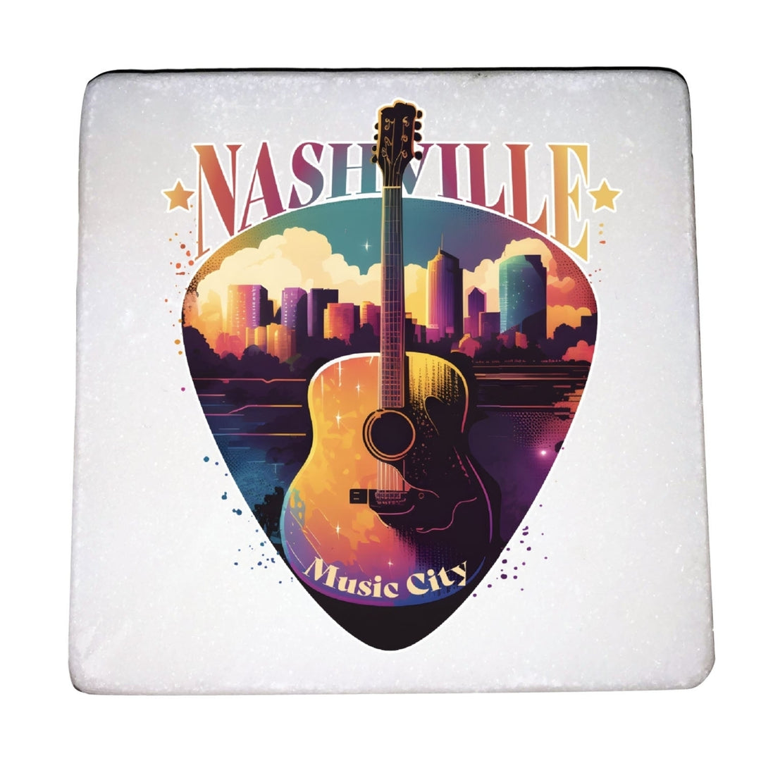 Nashville Tennessee Music City Souvenir 4x4-Inch Coaster Marble Image 1