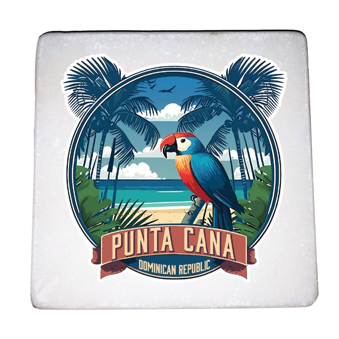 Punta Cana Dominican Republic Souvenir 4x4-Inch Coaster Marble 2 Image 1