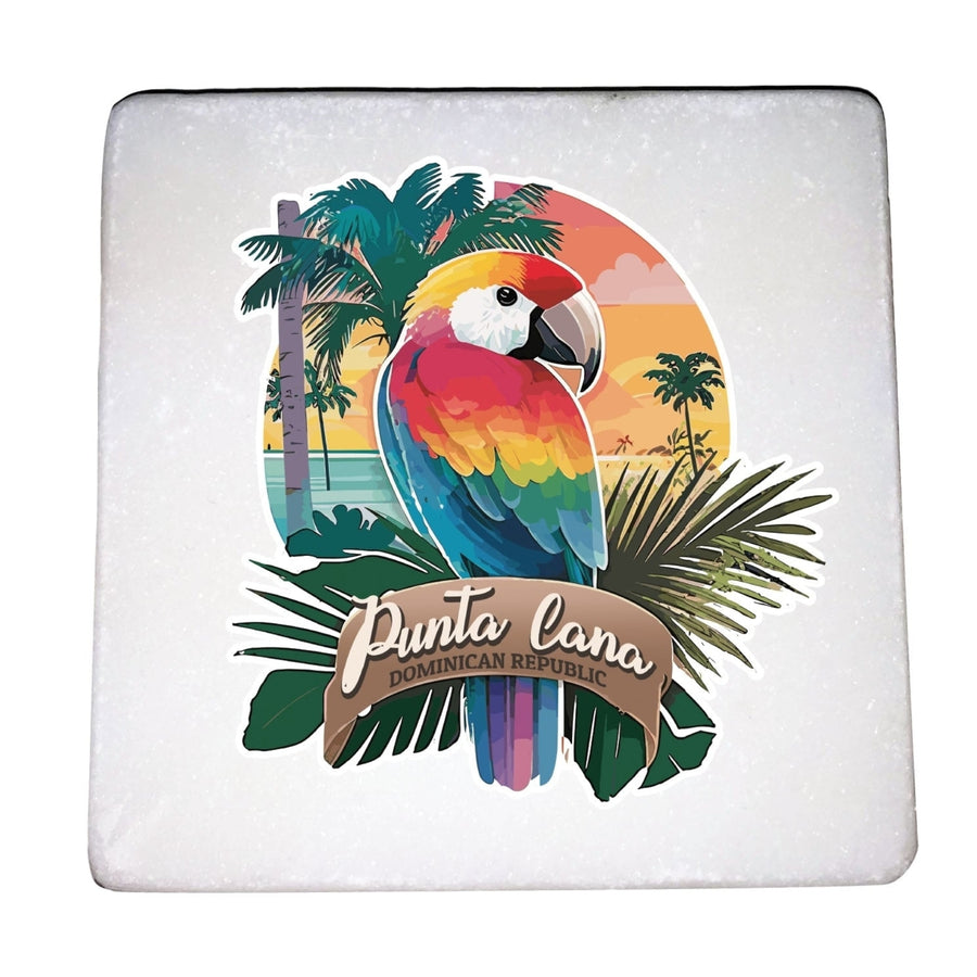 Punta Cana Dominican Republic Souvenir 4x4-Inch Coaster Marble 1 Image 1