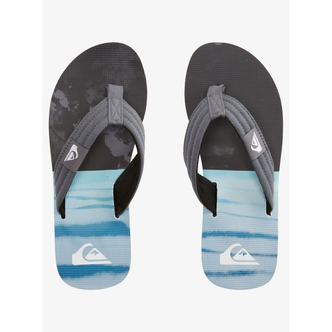 Quiksilver Molokai Layback Flip Flop Sandals Black 3 Cotton Canvas AQYL101241 Image 3