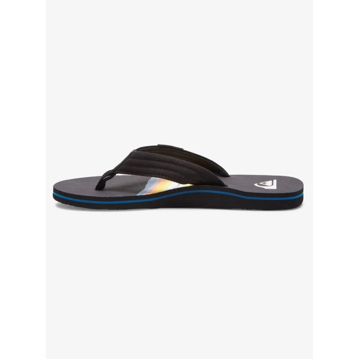 Quiksilver Molokai Layback Flip Flops Black 2 Cotton Canvas Sandals AQYL101241-KVJ2 Image 3